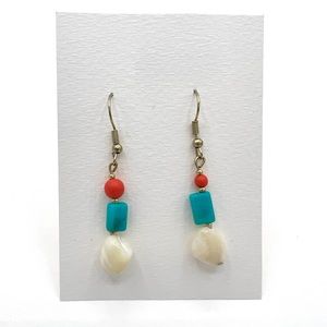 Handcrafted mother of pearl drop earrings
